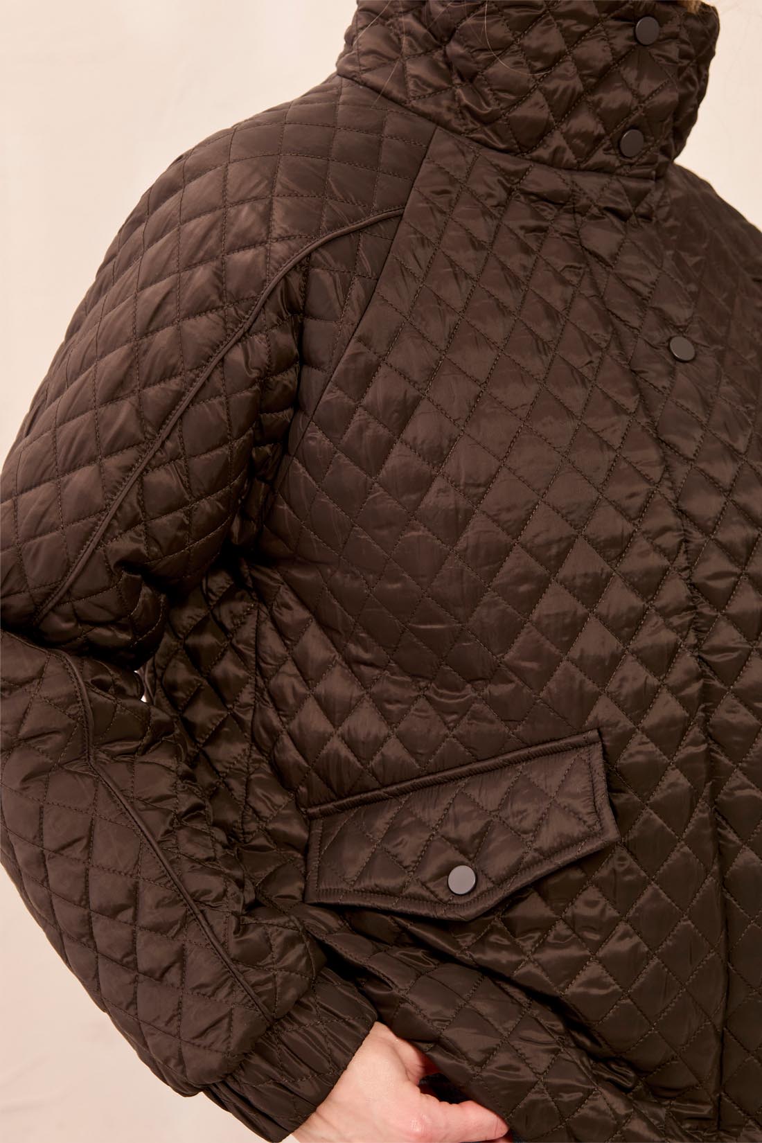 Tribal Zip Front Puffer Coat