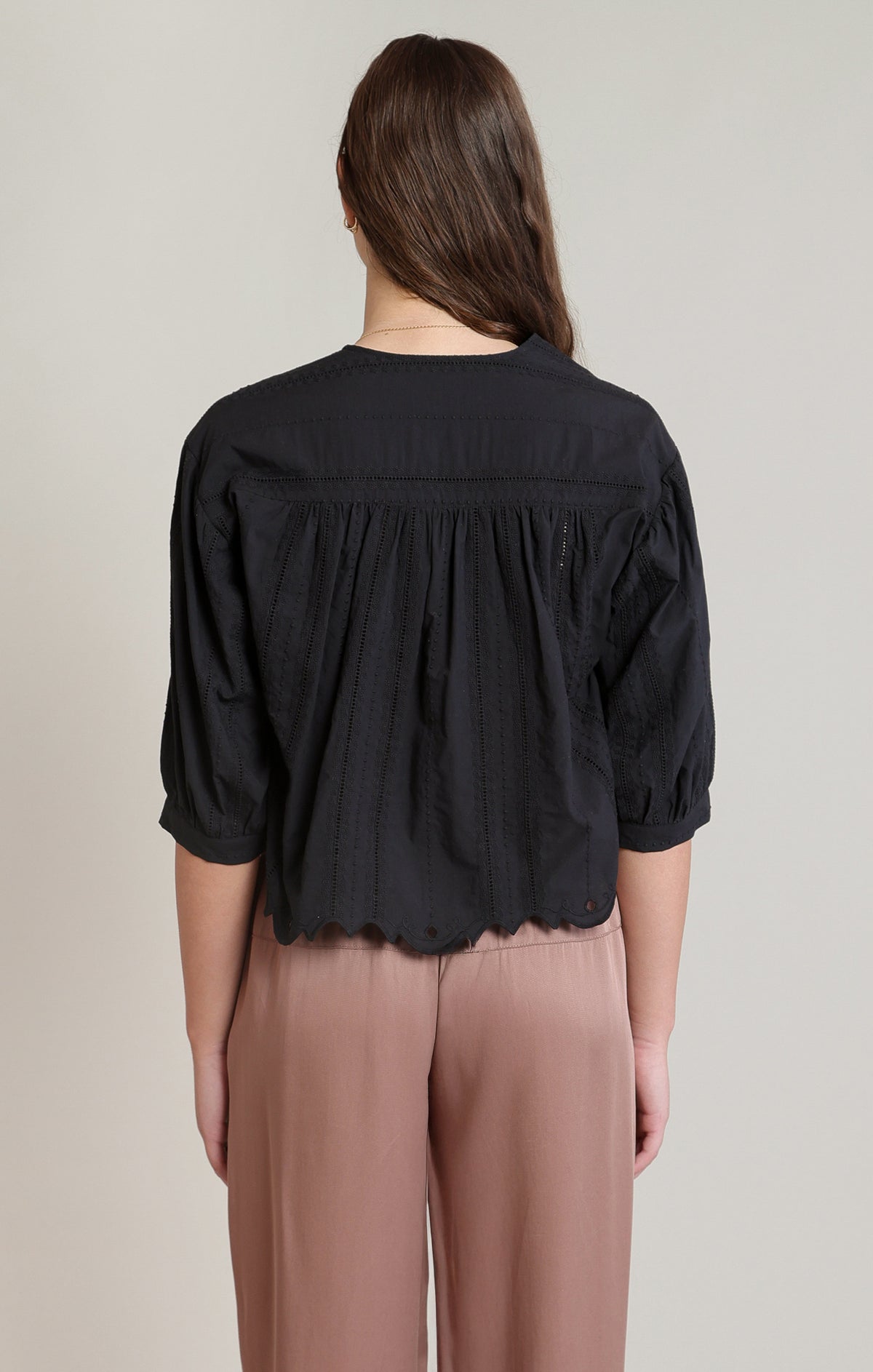Dex Embroidered V-Neck Blouse