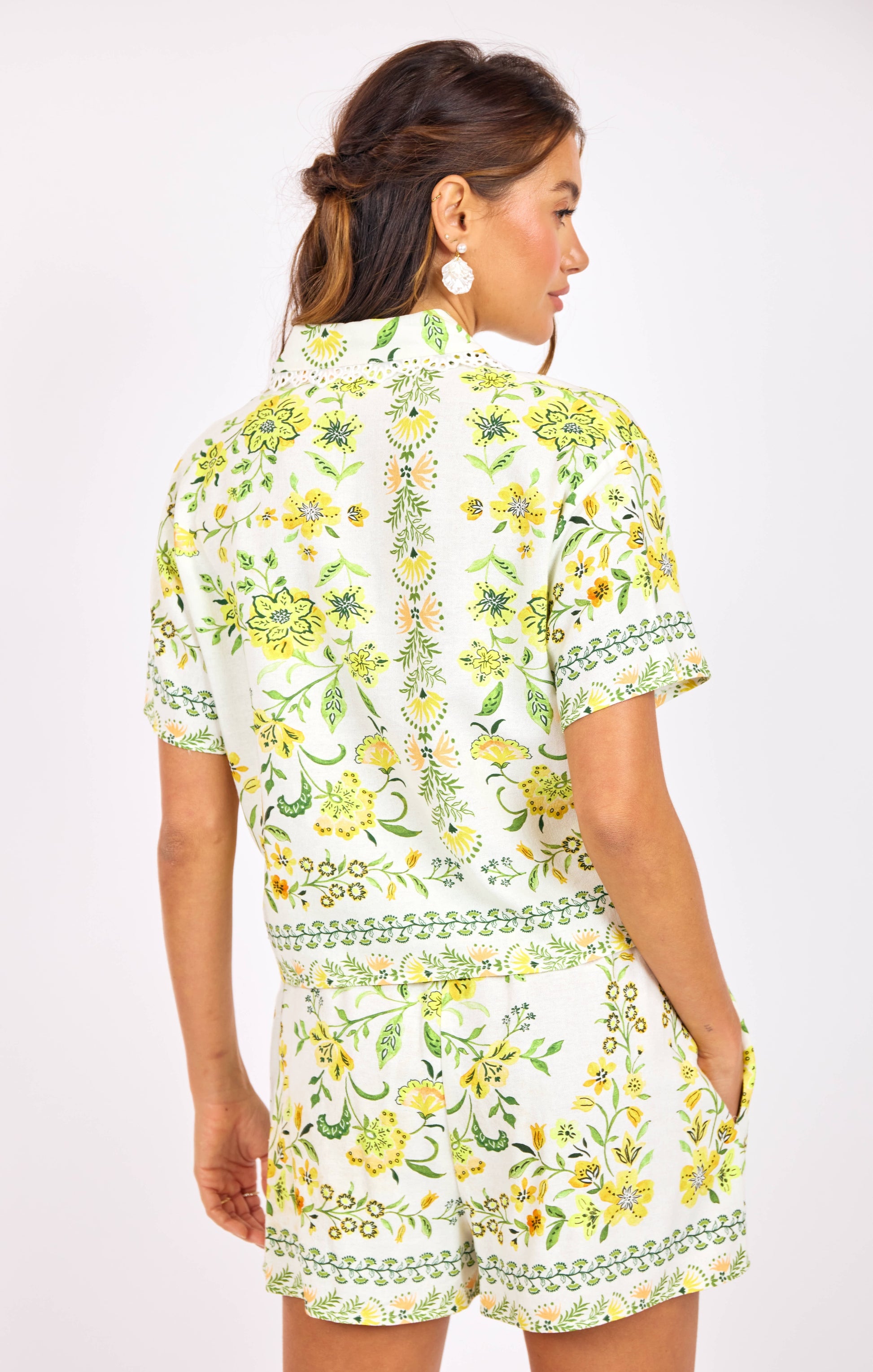 Sage The Label Dandelion Dreams Floral Shirt