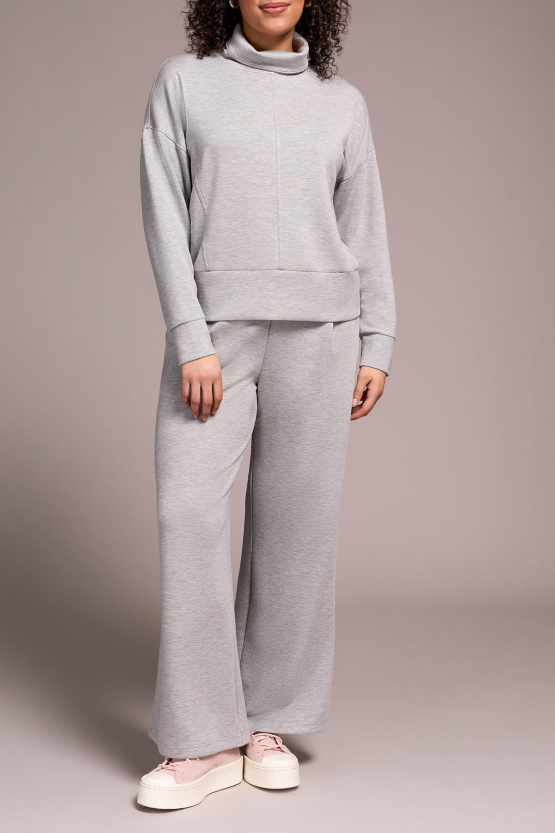 Tribal Long Sleeve Funnel Neck Top