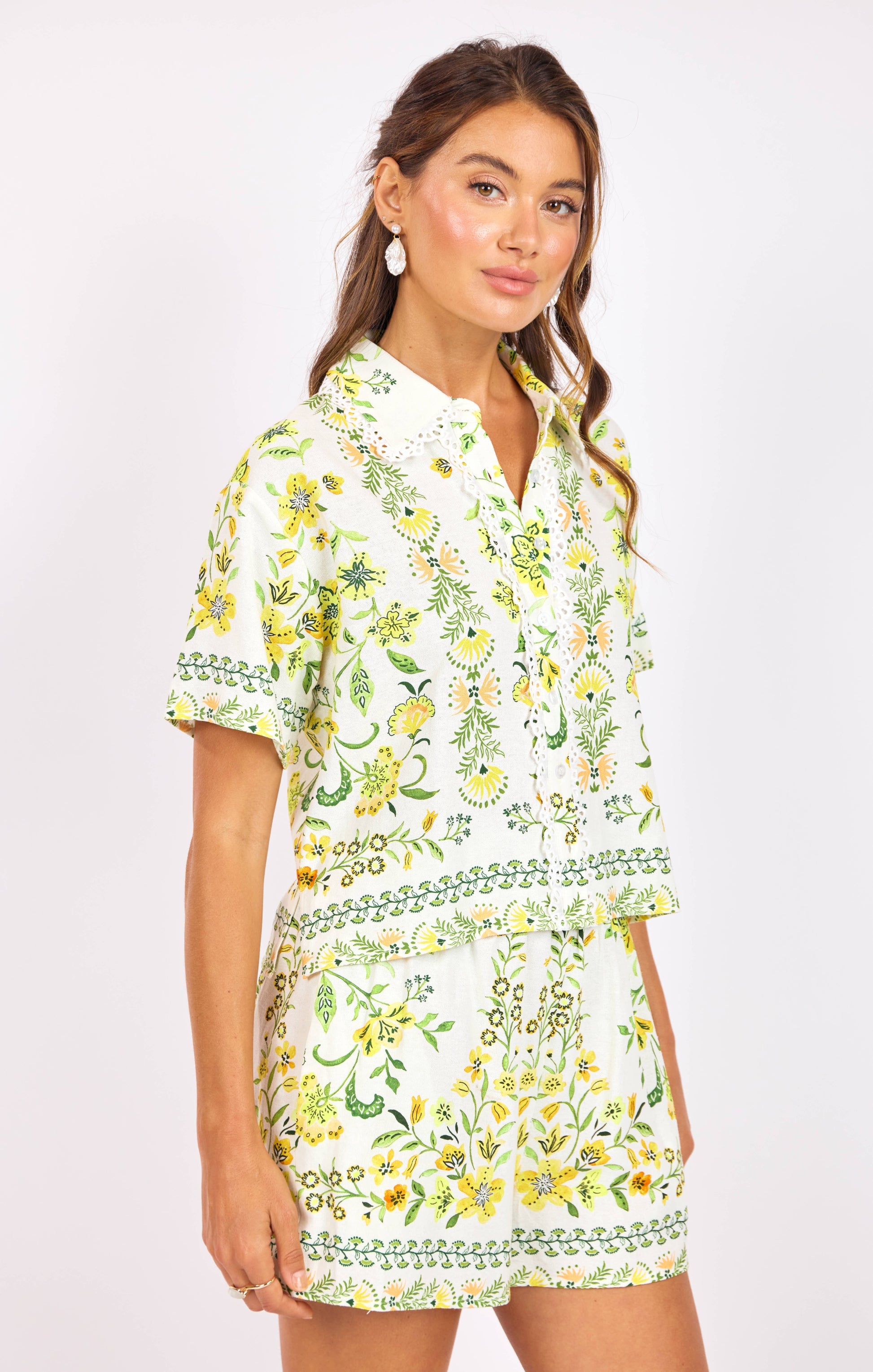 Sage The Label Dandelion Dreams Floral Shirt