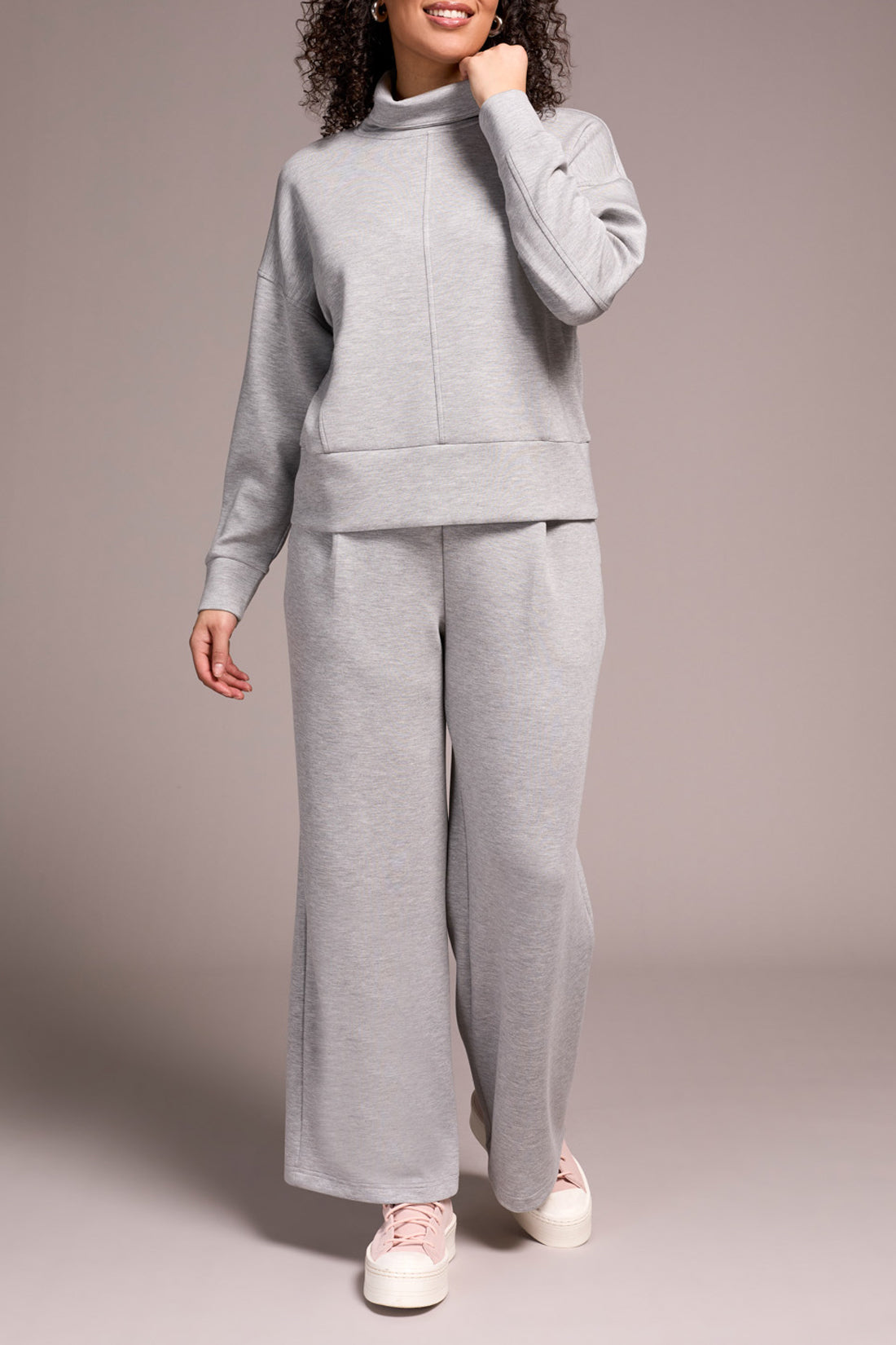 Tribal Long Sleeve Funnel Neck Top