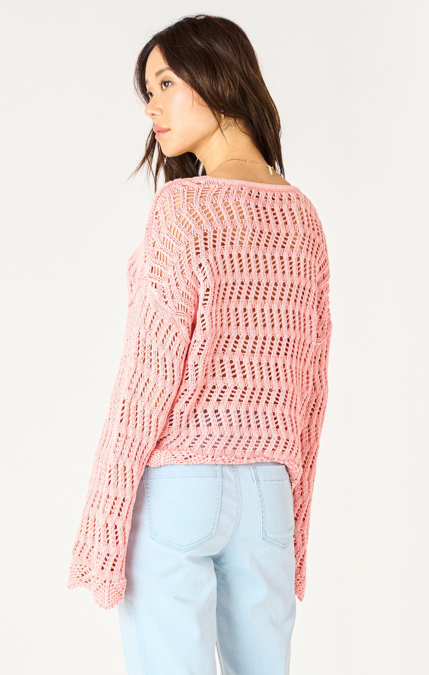 Dex V-Neck Crochet Sweater