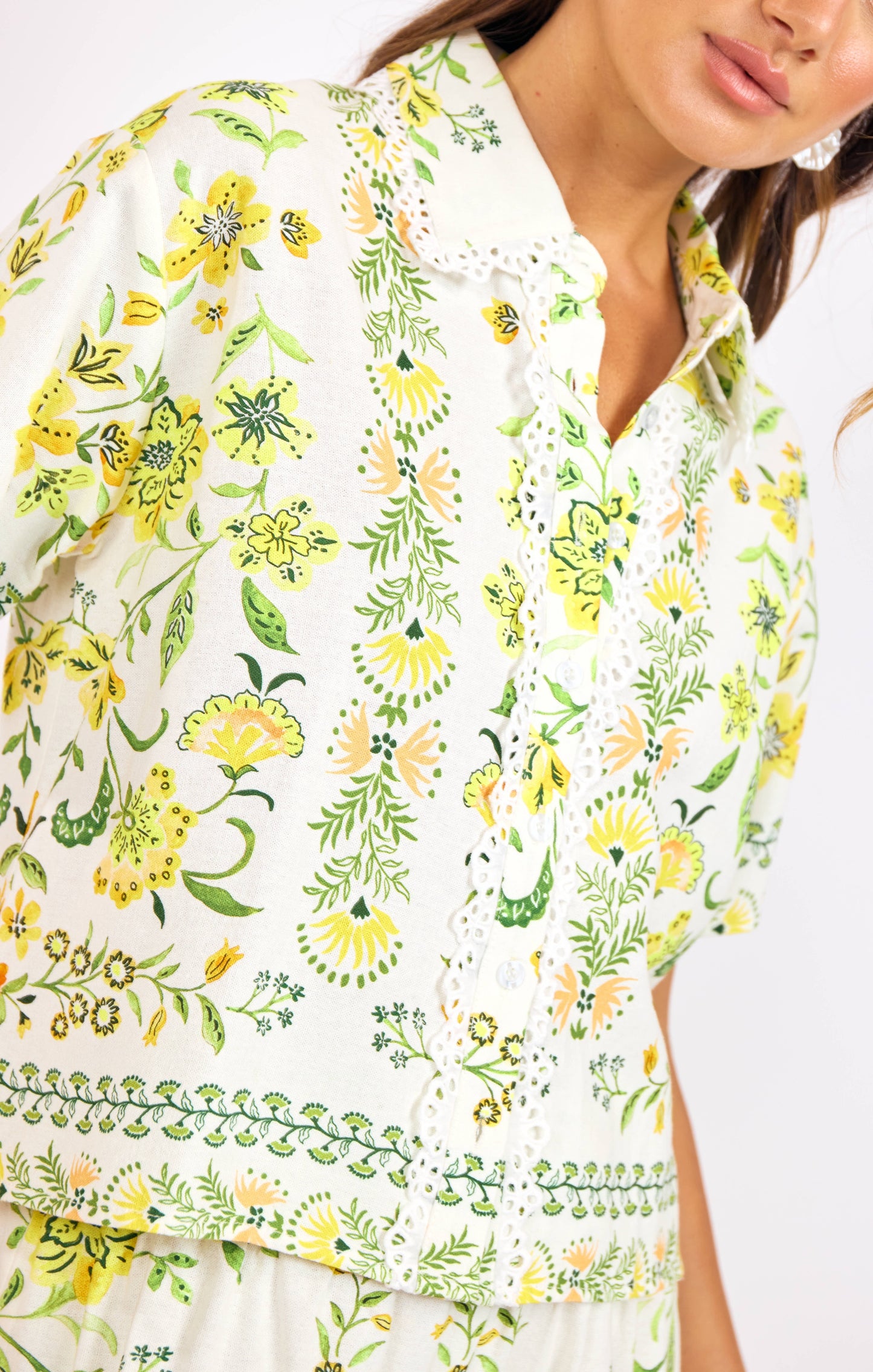 Sage The Label Dandelion Dreams Floral Shirt