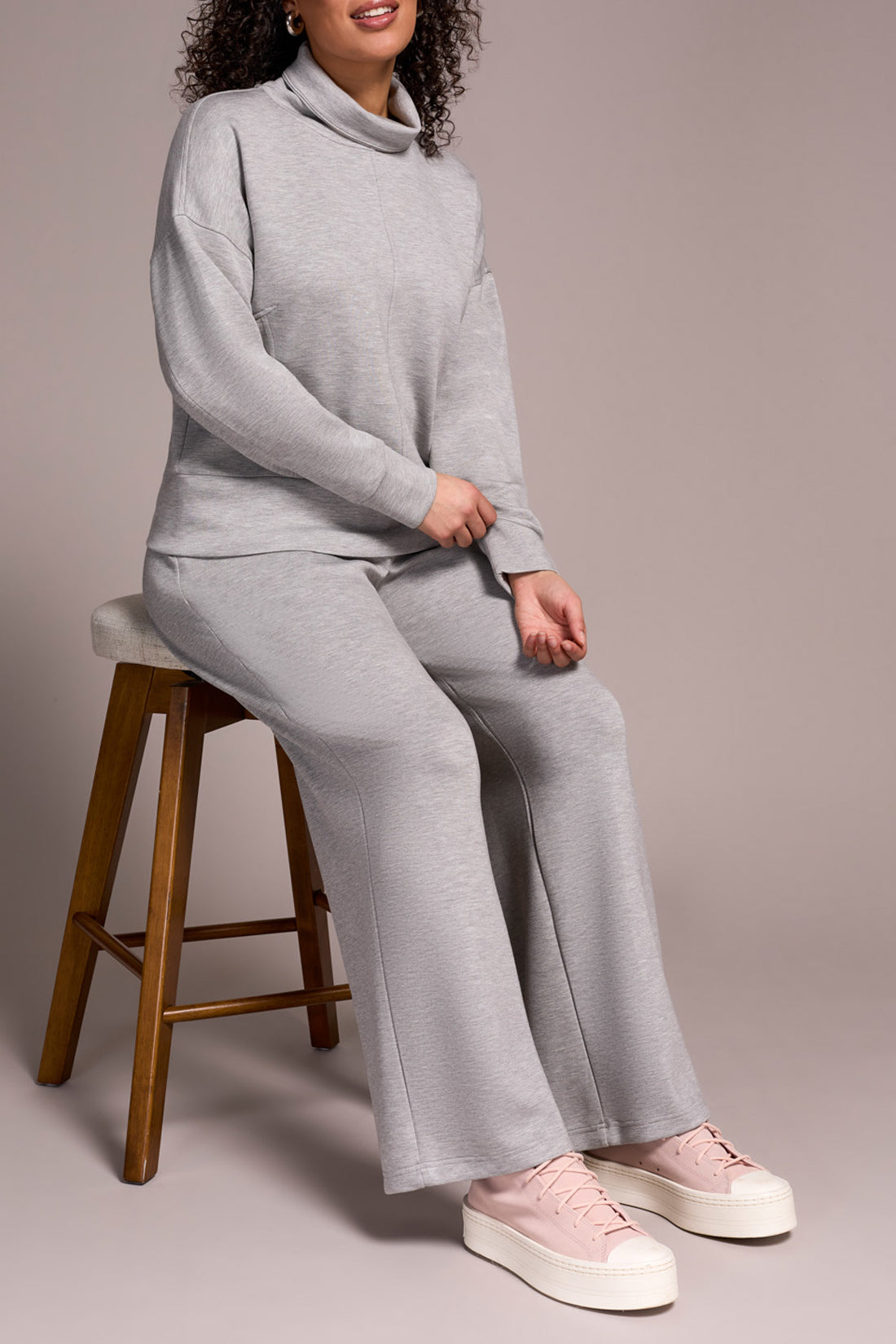Tribal Long Sleeve Funnel Neck Top