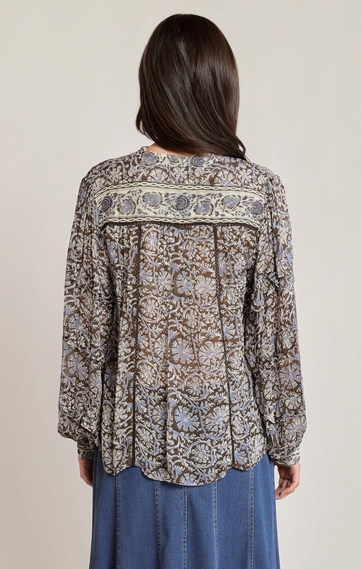 Black Tape Orchid Print Blouse