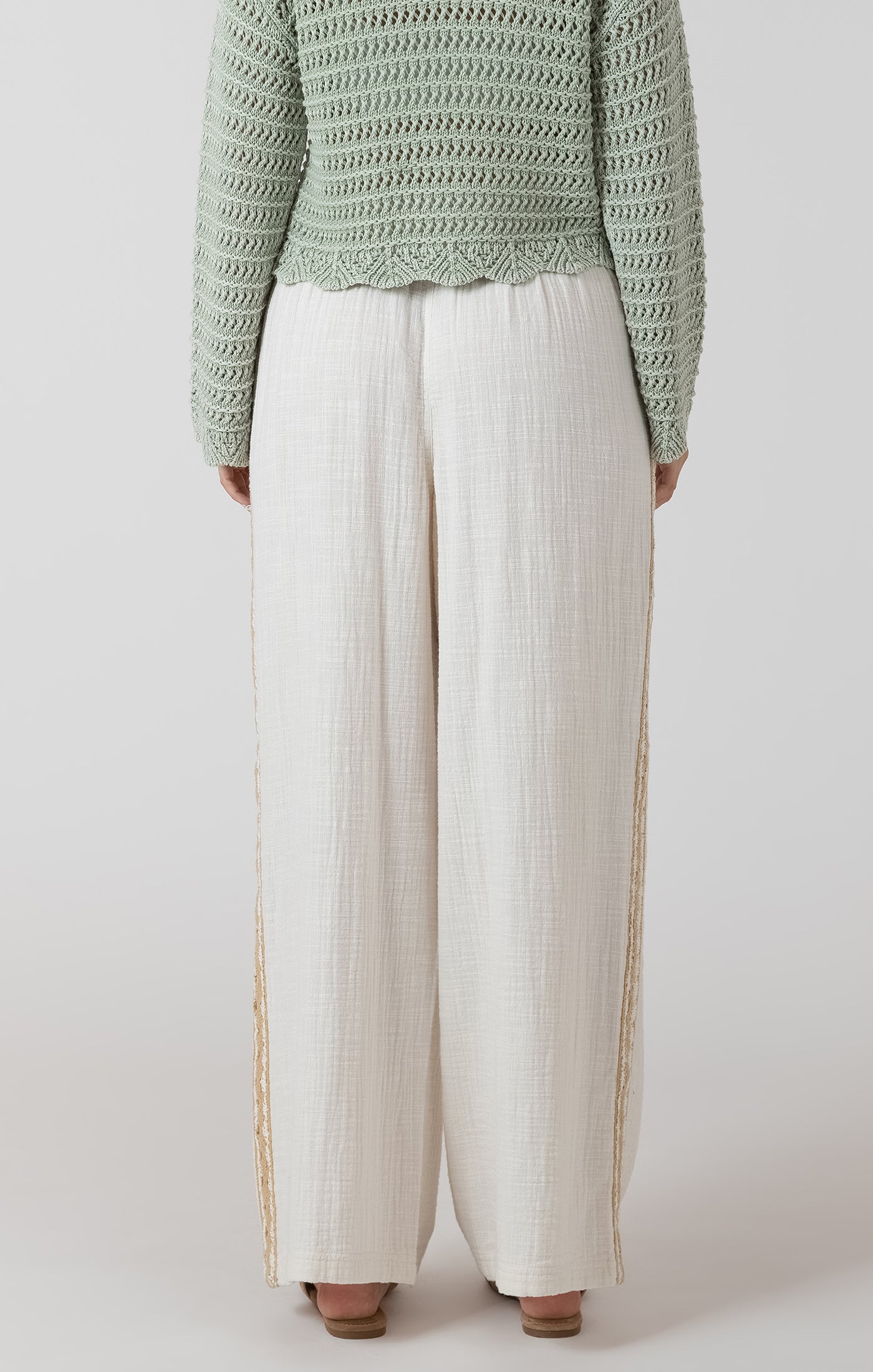 Dex Crochet Trim Wide Leg Pant