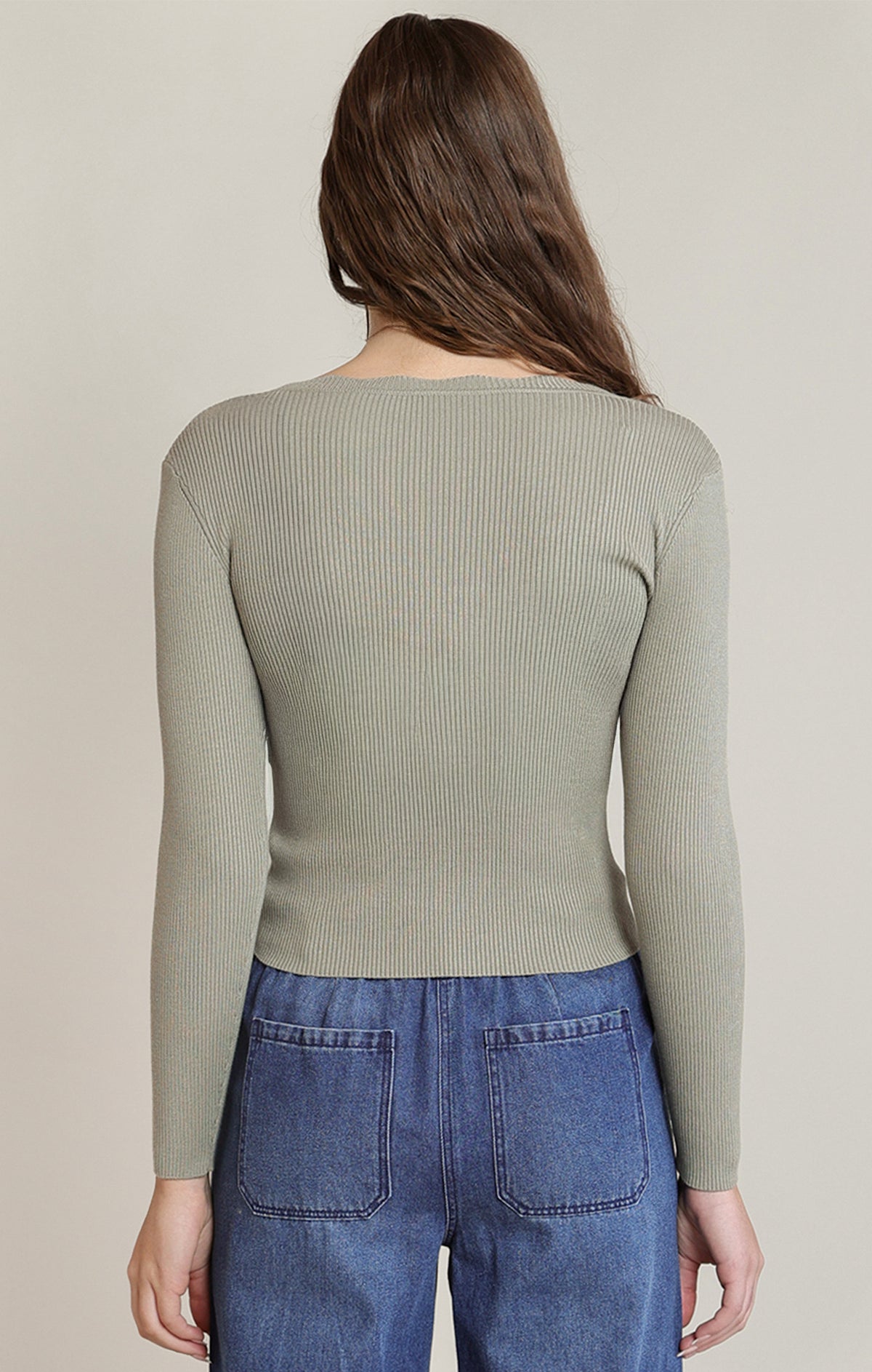 Dex Scallop Neckline Sweater Top