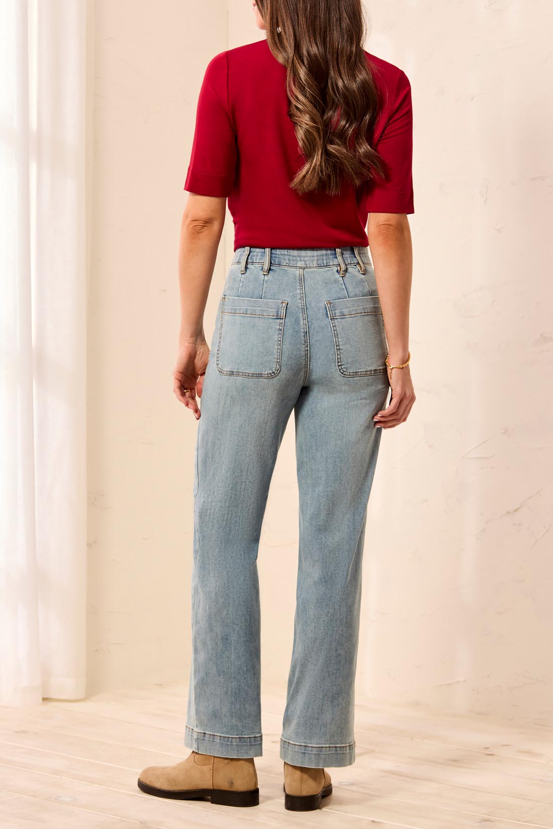 Tribal Sophia Curvy Super Straight Ankle Denim