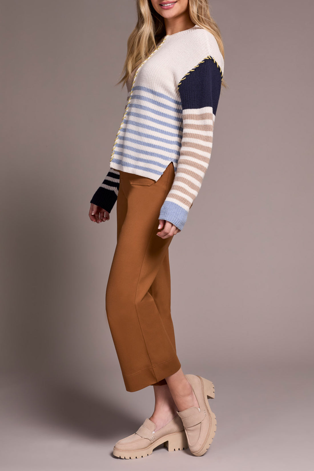 Tribal Long Sleeved Boat Neck Sweater