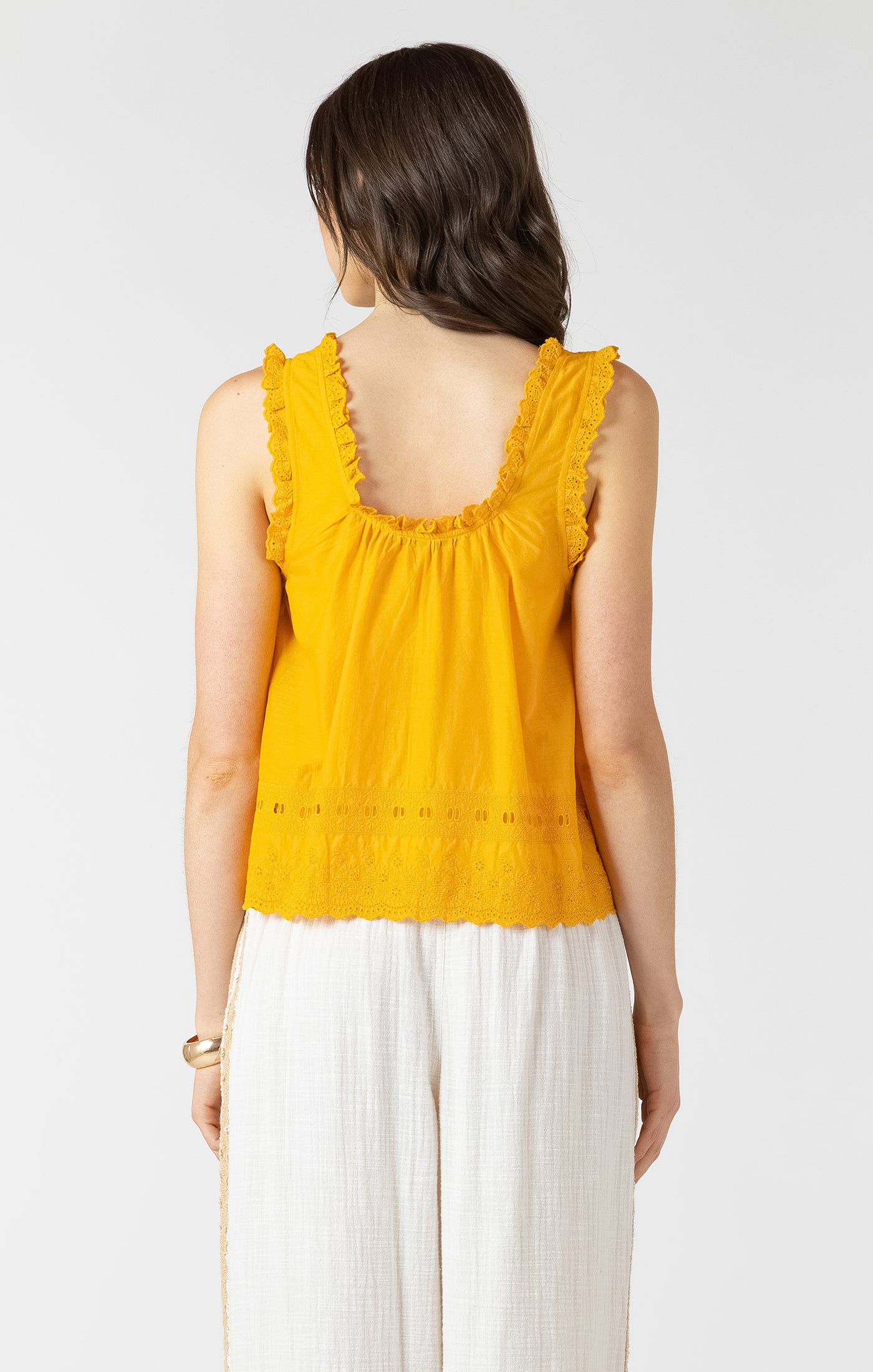 Dex Embroidered Lace Trim Tank