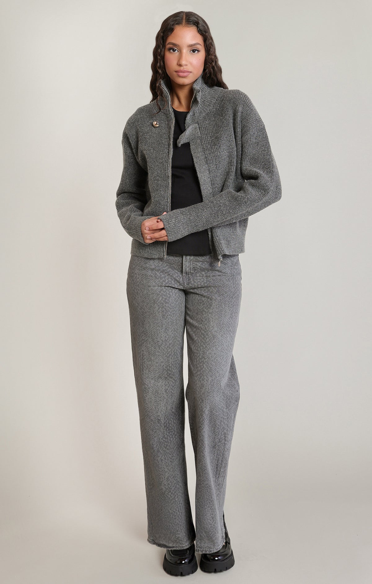 Dex Zip-Up Cardigan