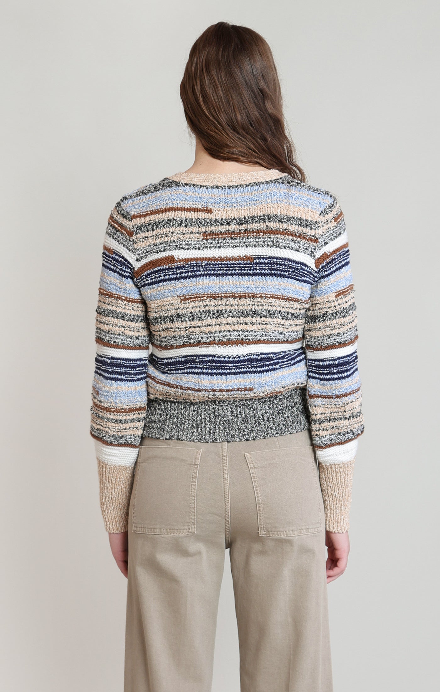 Dex Melange Striped Cardigan