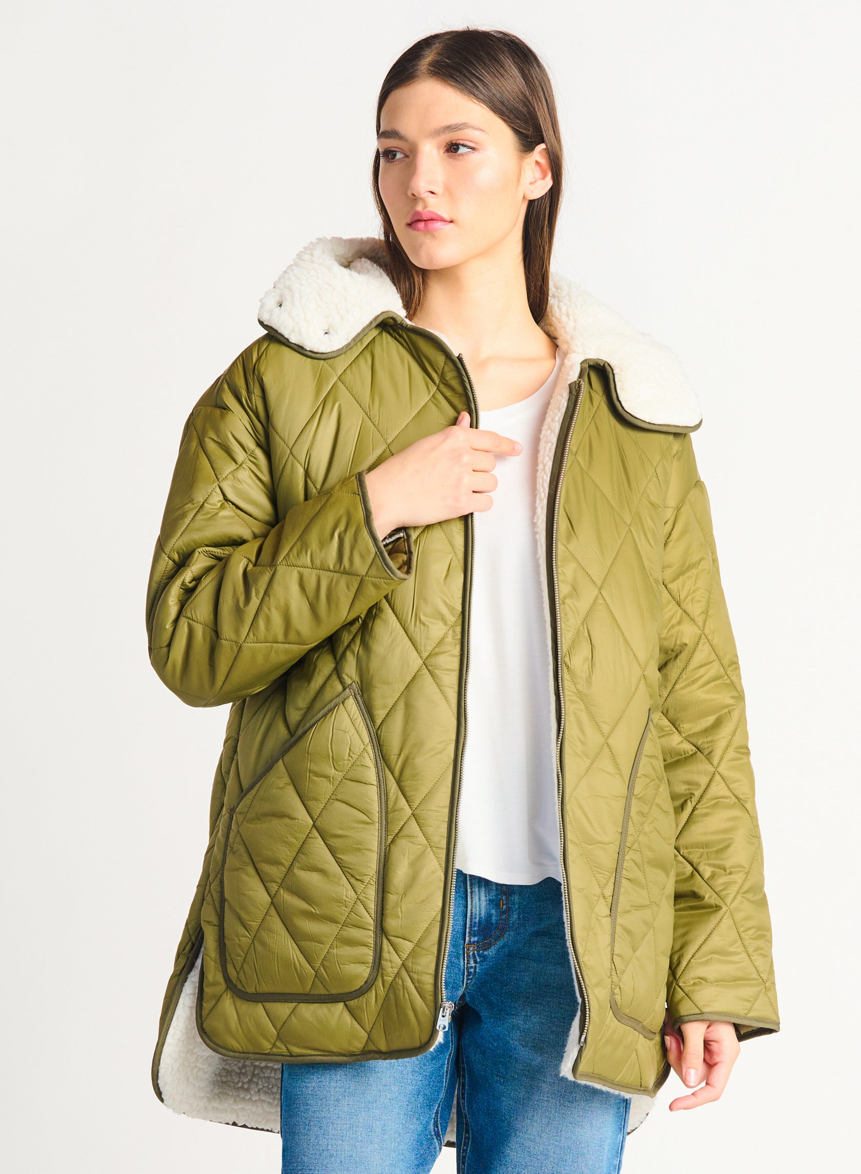 Dex Sherpa Lined Quilted Jacket