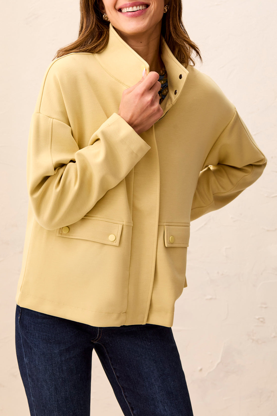 Tribal Zip Front Coat With Lining