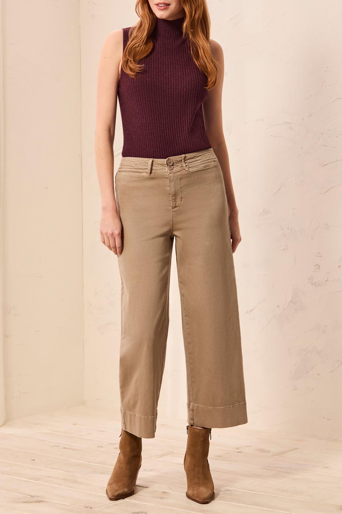 Tribal Comfort Stretch High Rise Palazzo Pants