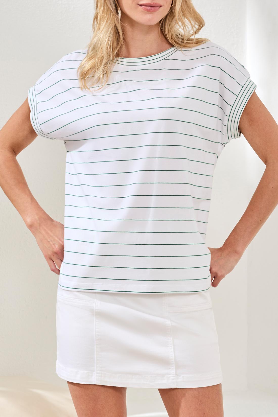 Tribal Cap Sleeve Top