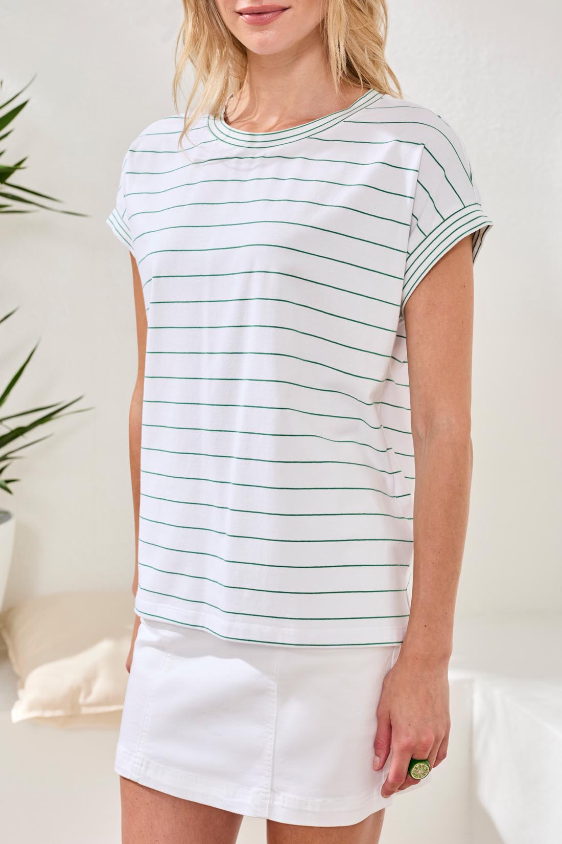 Tribal Cap Sleeve Top