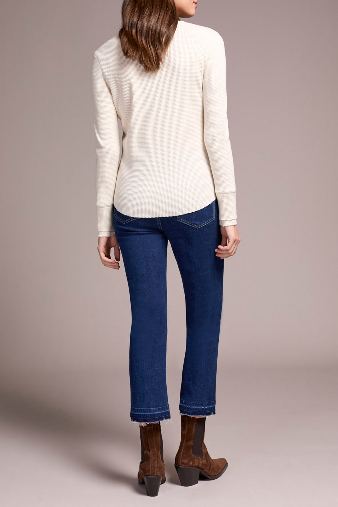 Tribal Henley Top With Buttons