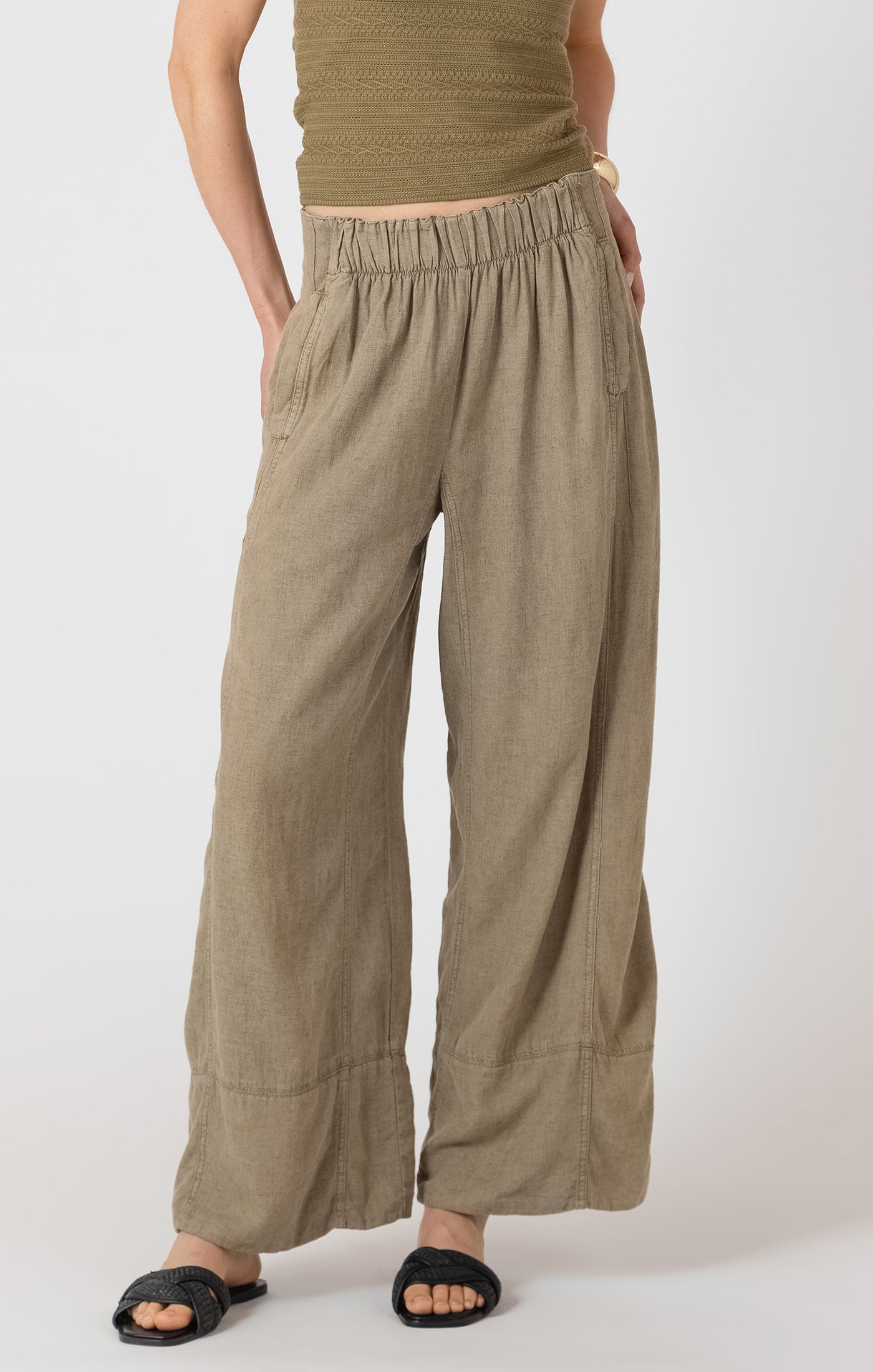 Dex Wide Leg Linen Pant