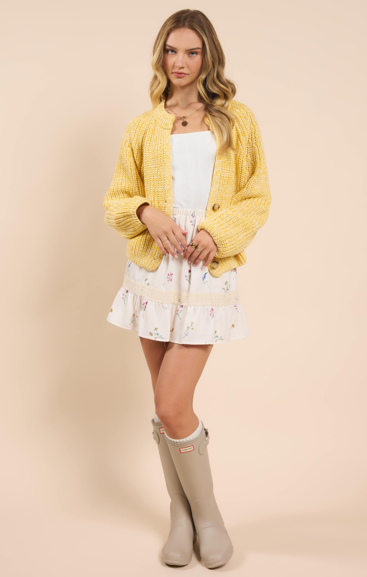 Sadie & Sage Sunroof Half Button Cardigan