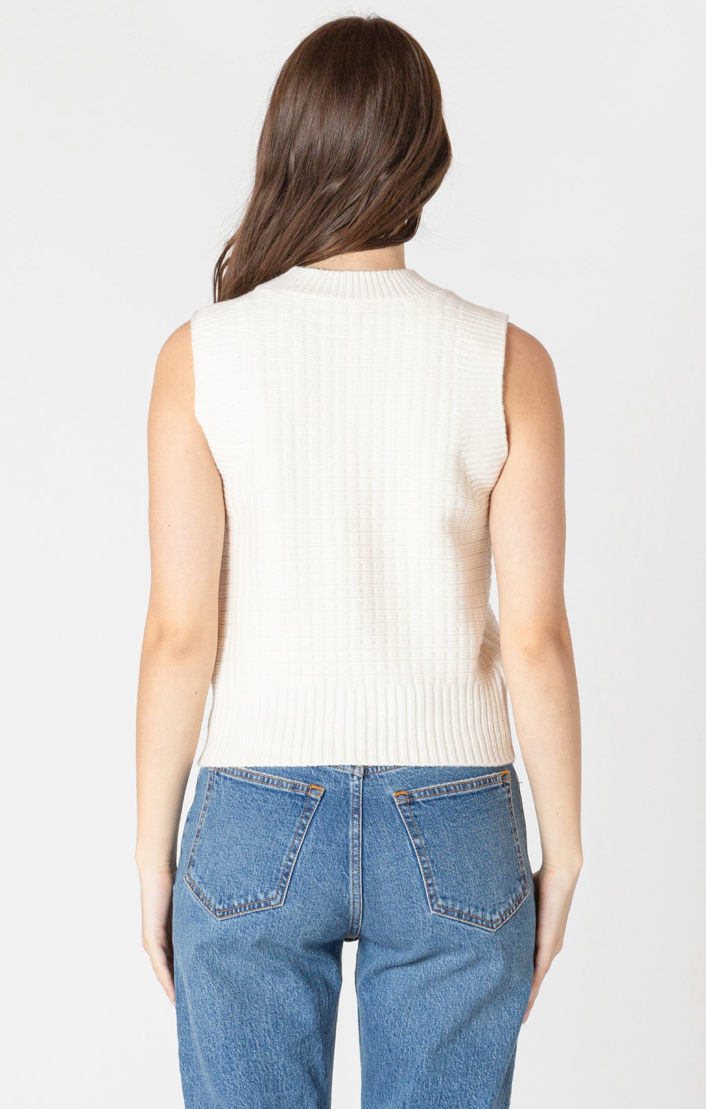 Black Tape Textured Stitch Sweater Tank