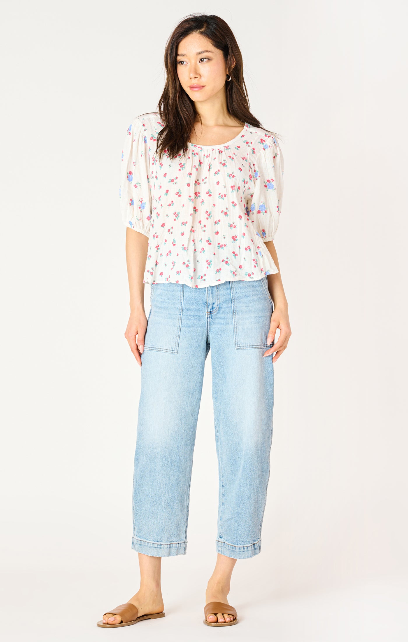 Dex Tie-Back Printed Top