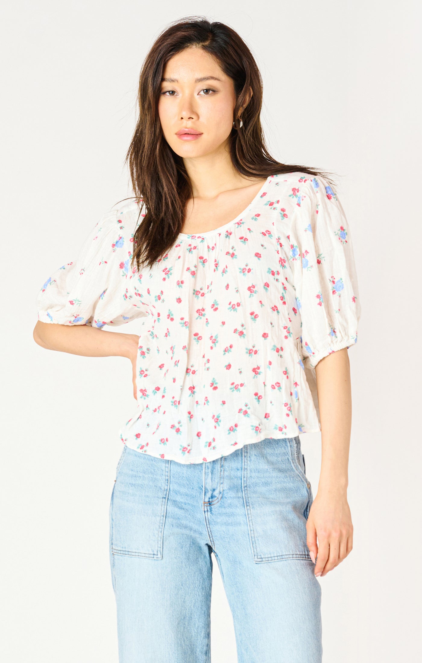 Dex Tie-Back Printed Top