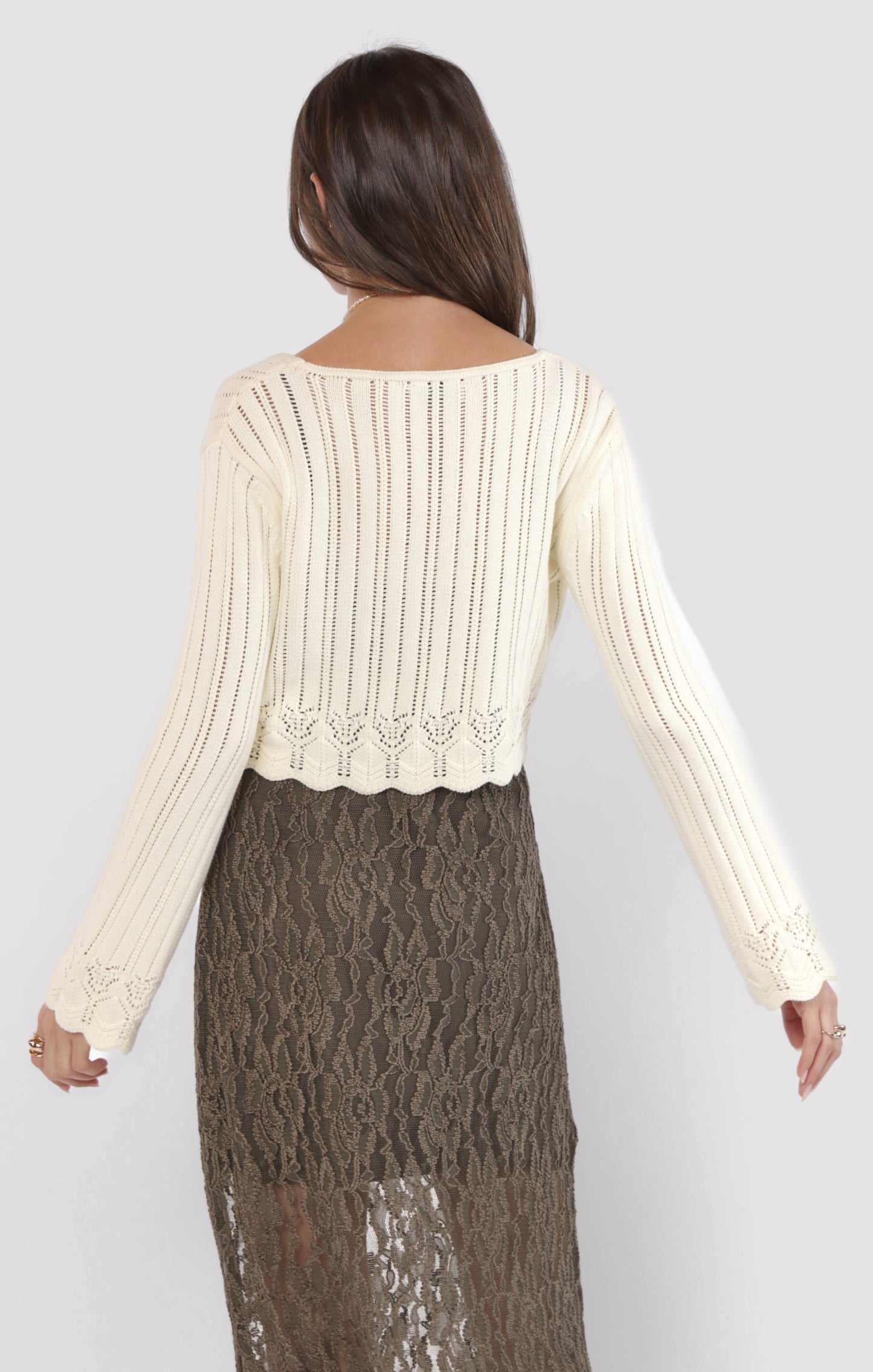 Sadie & Sage Chamomile Front Tie Cardigan