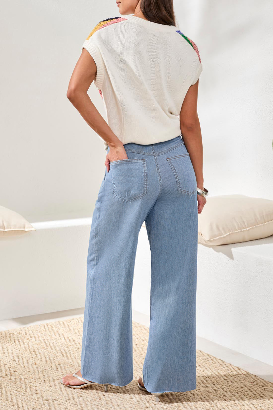 Tribal Audrey Pleated Wide Trouser