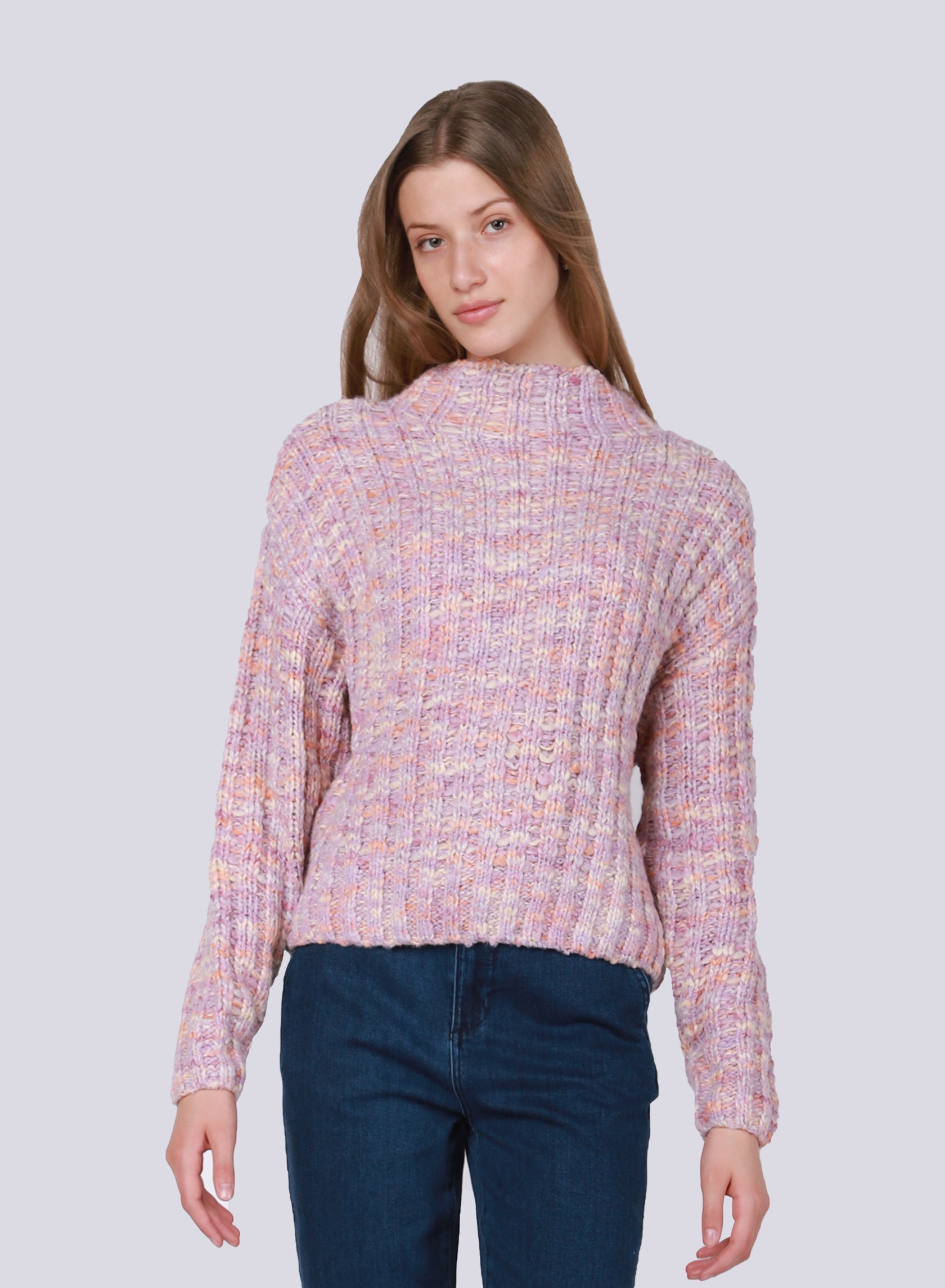 Dex Multi Colored Textured Stitch Sweater