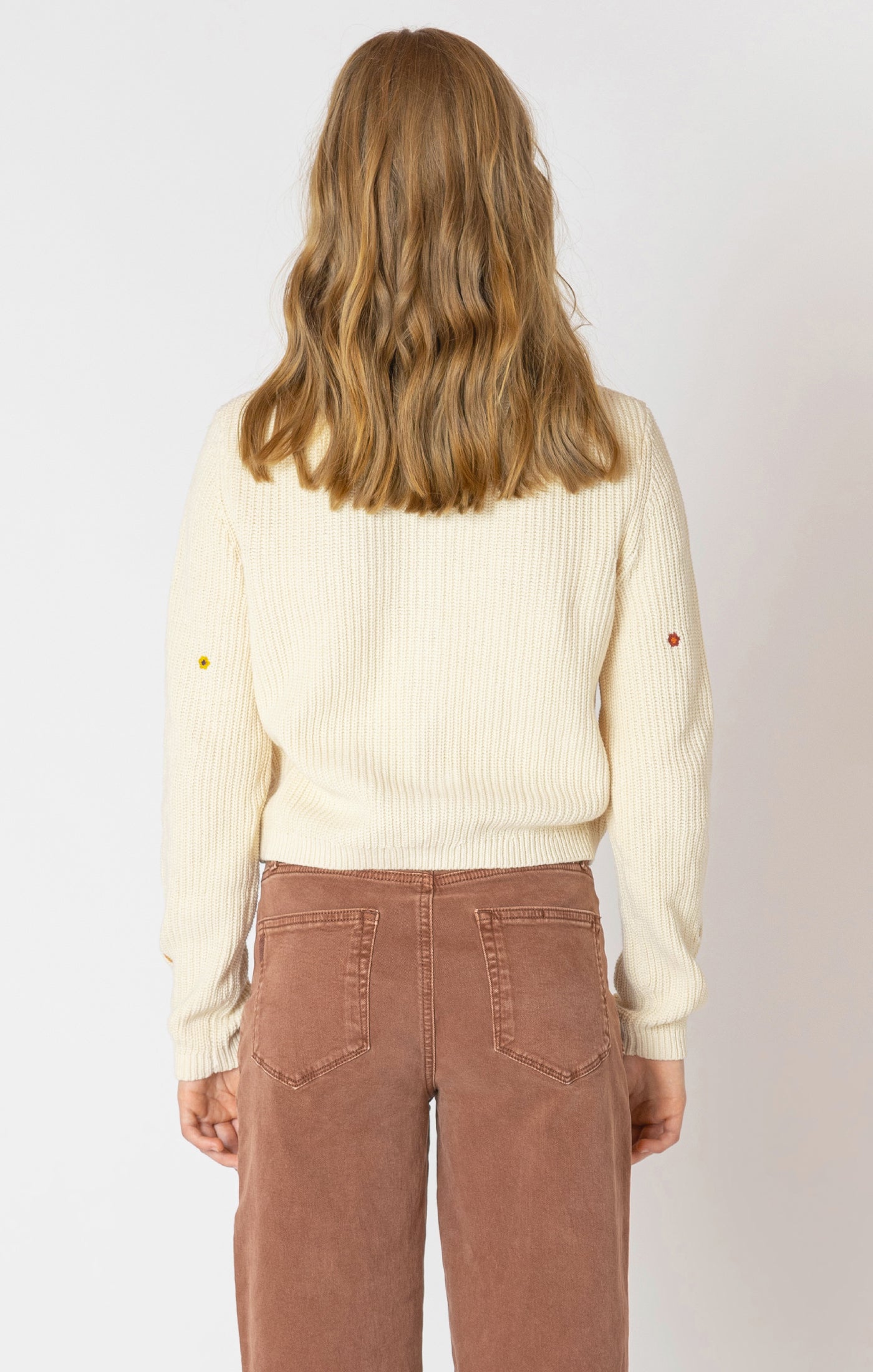 Dex Floral Embroidery Cardigan Sweater