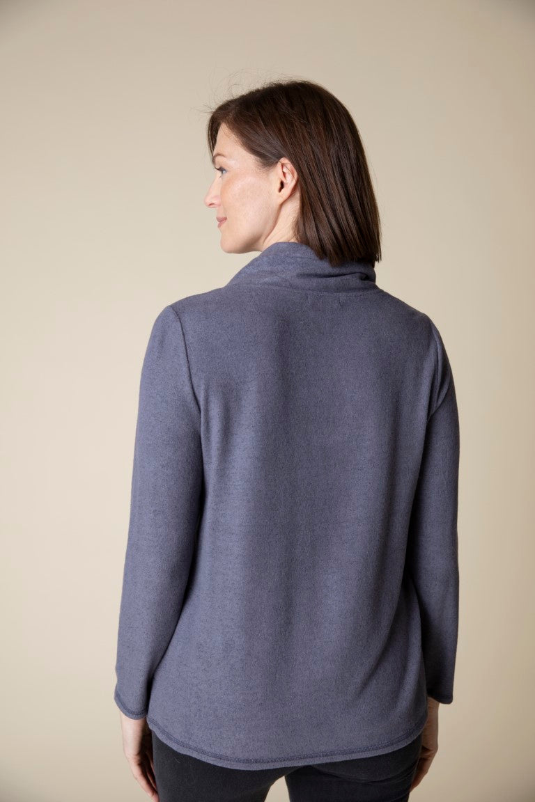 Habitat Fleece Solid Tie Neck Pullover