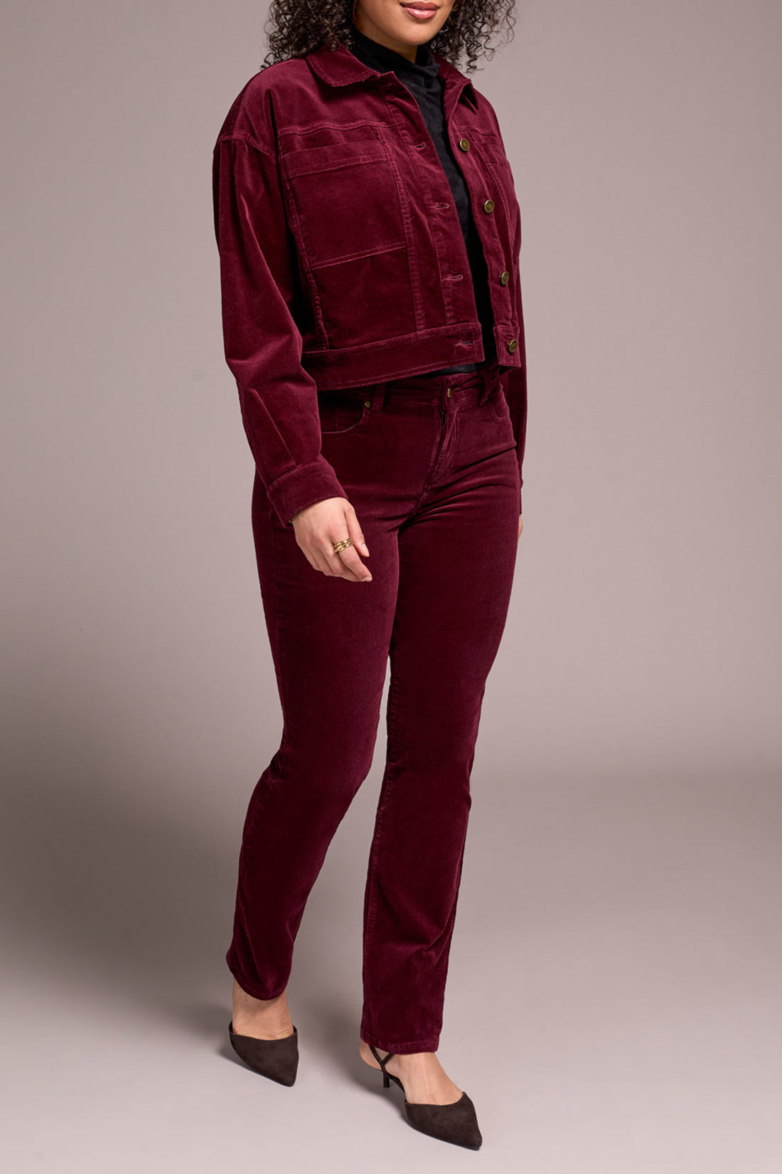 Tribal Button Front Corduroy Jacket