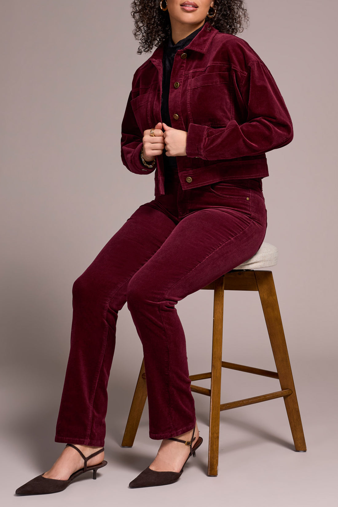 Tribal Button Front Corduroy Jacket