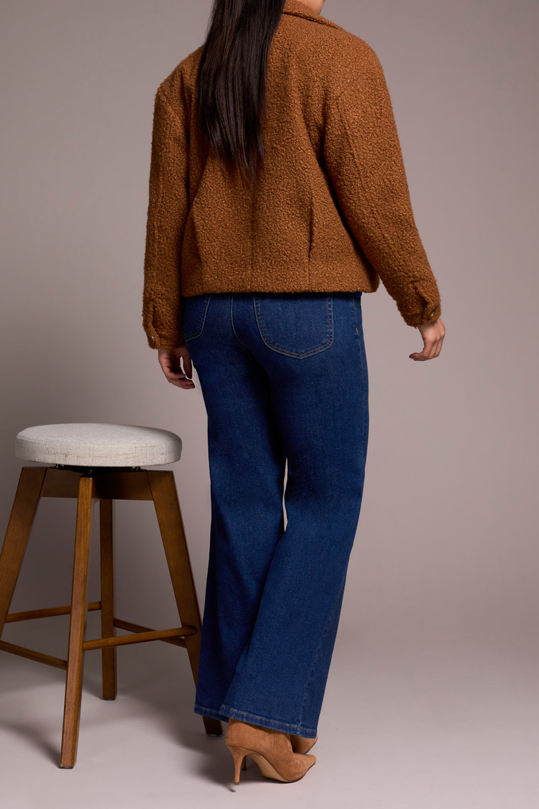 Tribal Button Front Boucle Jacket