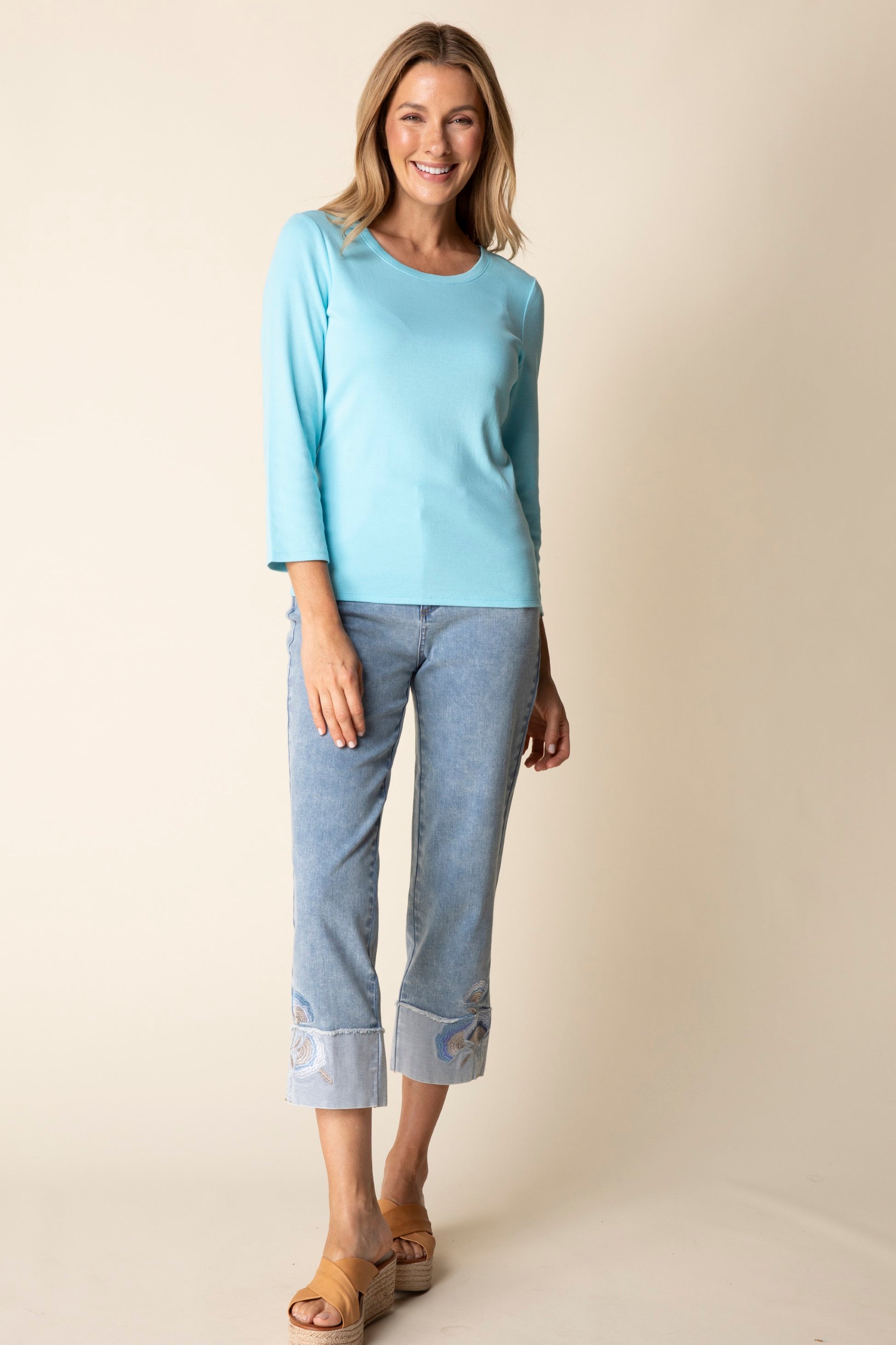 Habitat Cozy Rib Solid Crew Neck Tee