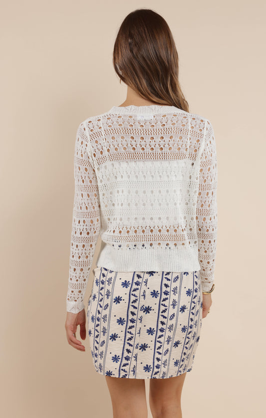 Sage The Label Starry Open Stitch Cardigan