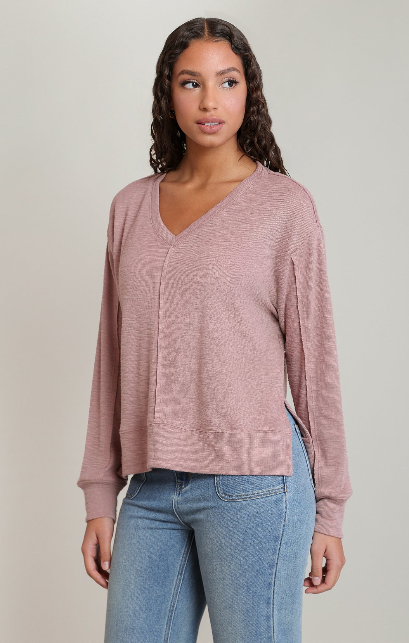 Dex V-Neck Knit Top