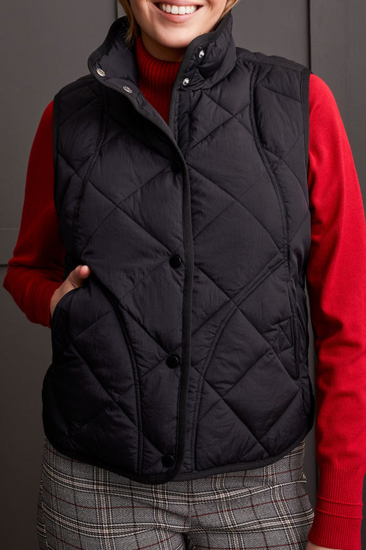 Tribal Quilted A-Line Puffer Vest