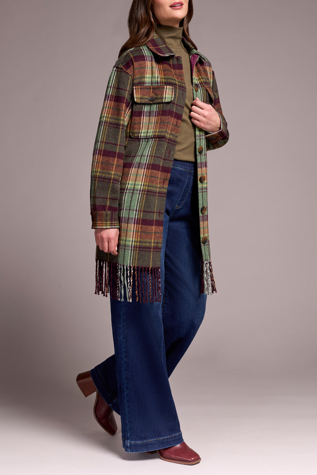 Tribal Jacket With Fringe Hem
