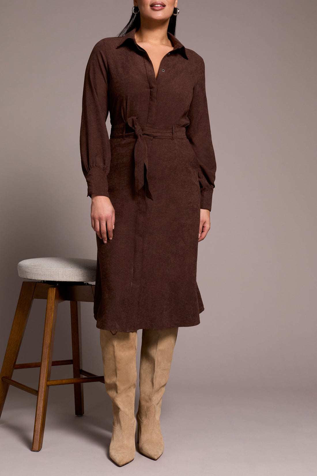 Tribal Long Sleeve Shirt Dress