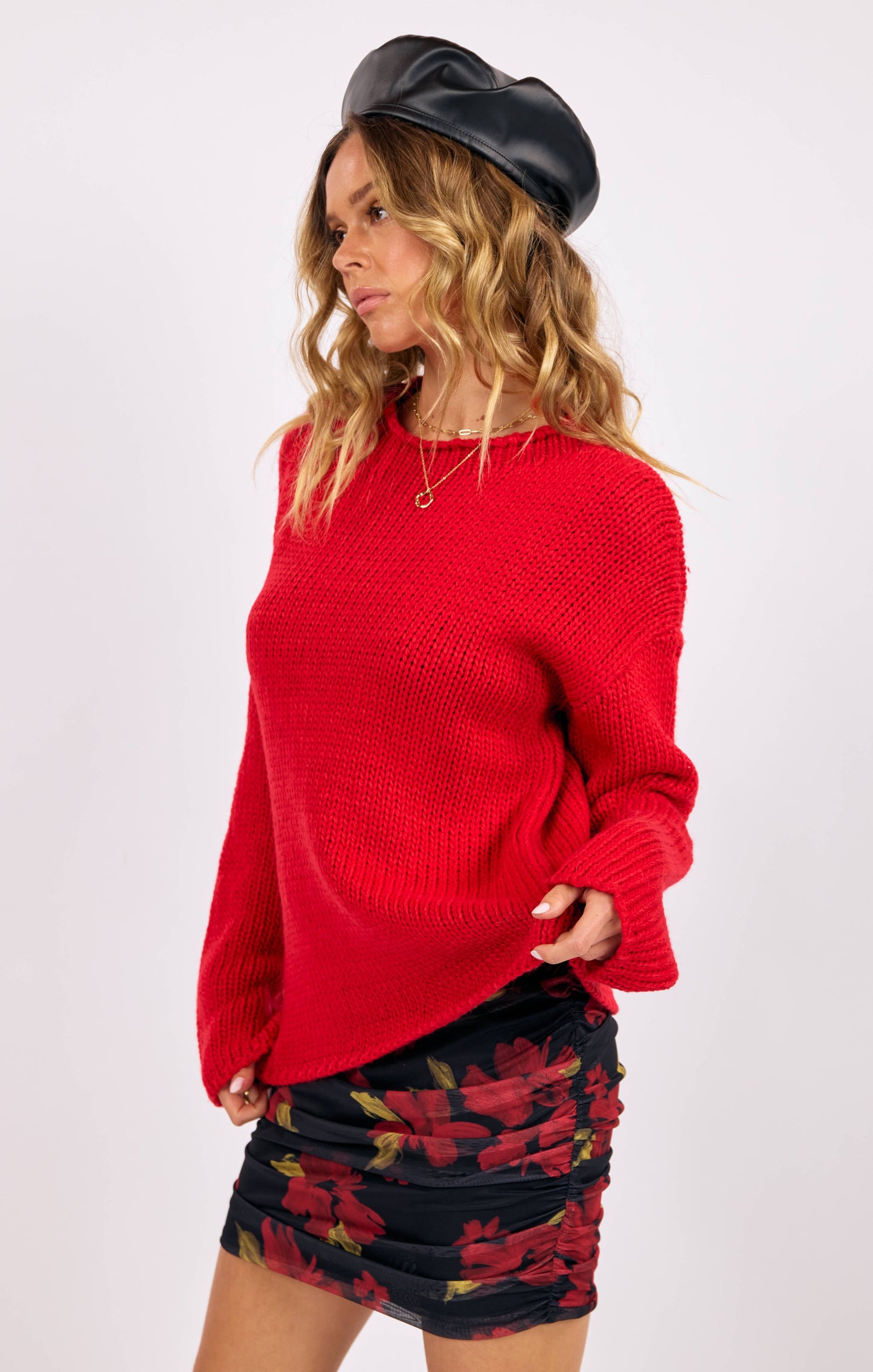 Sage The Label Spice Cake Funnel Neck Oversized Sweater
