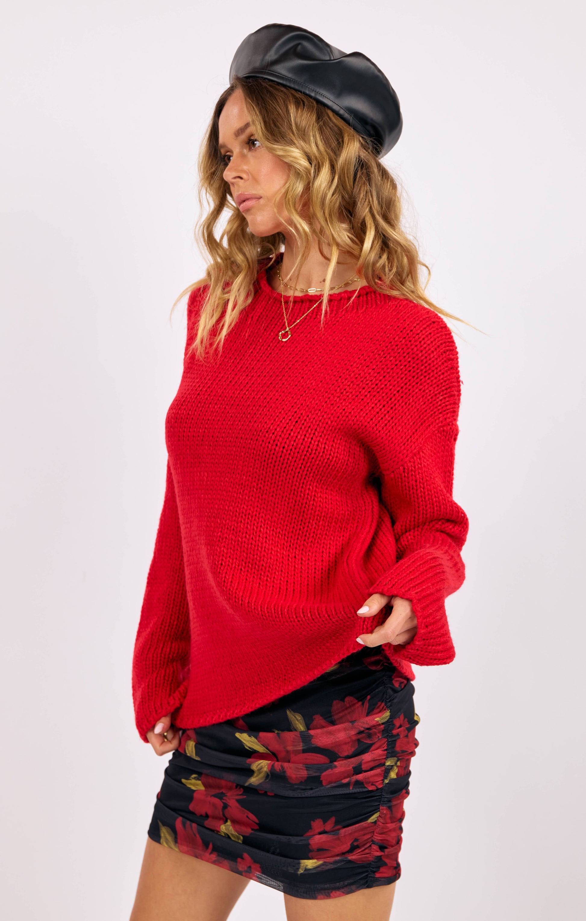 Sage The Label Spice Cake Funnel Neck Oversized Sweater