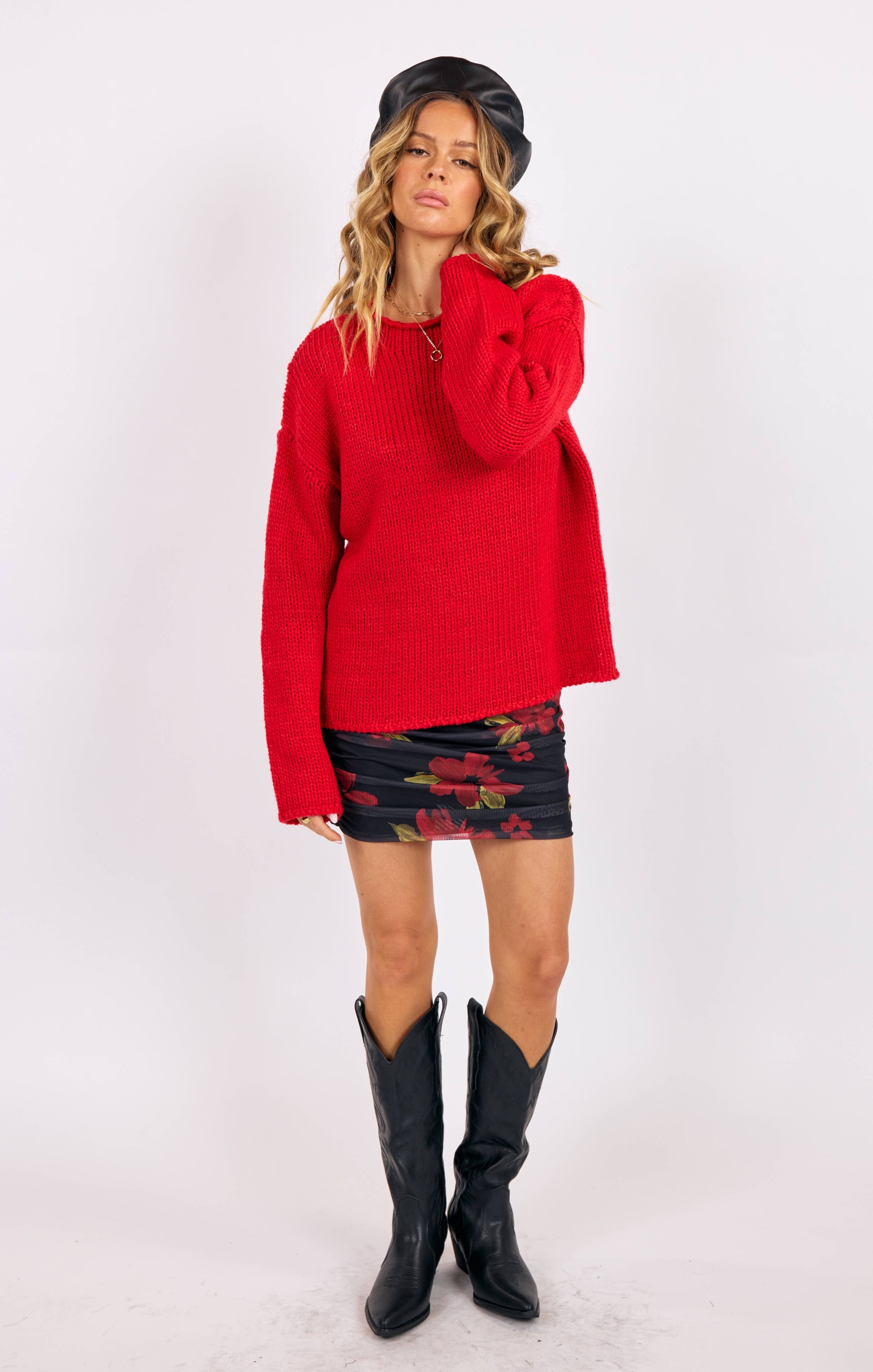 Sage The Label Spice Cake Funnel Neck Oversized Sweater