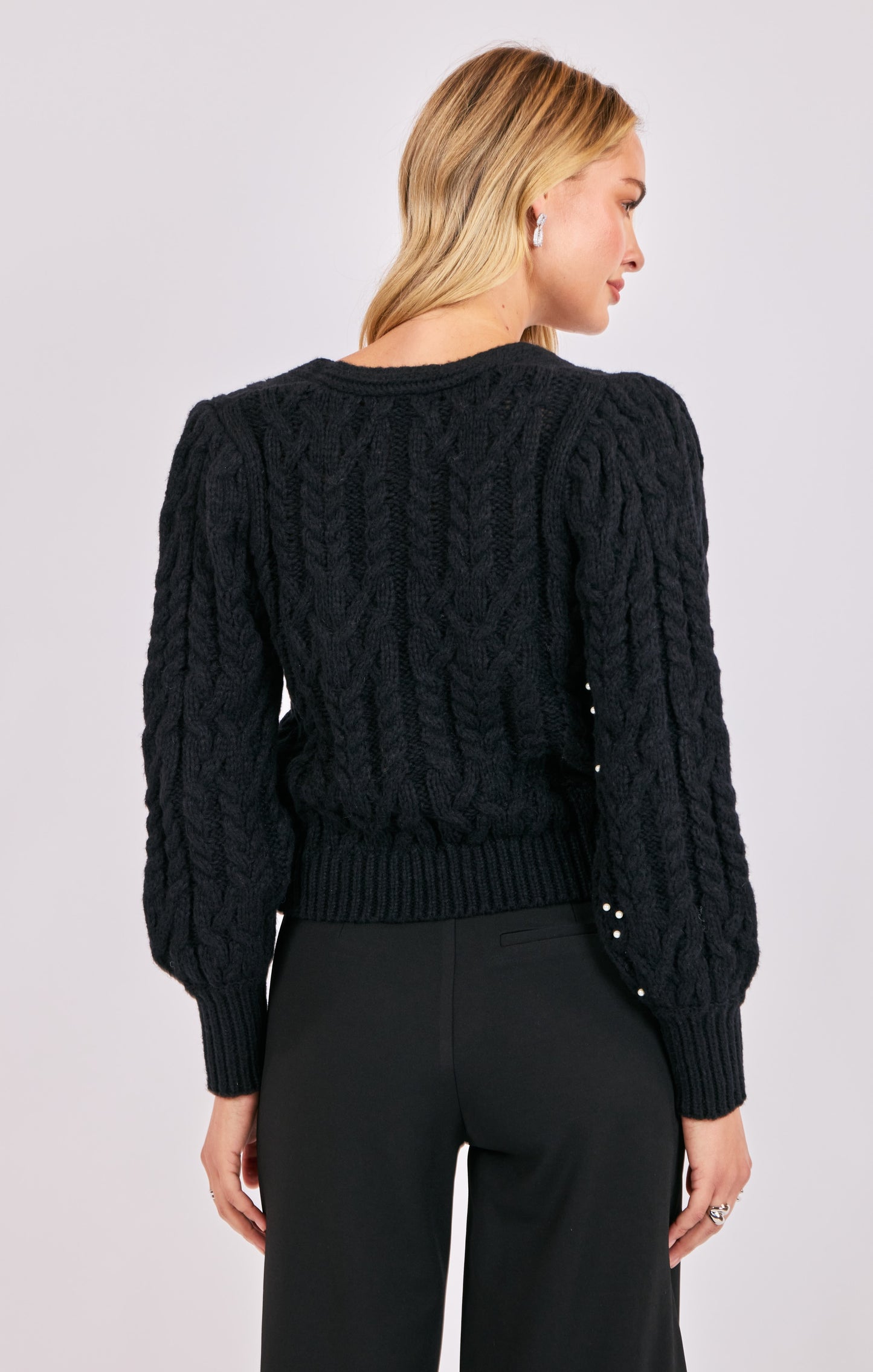 Sadie & Sage Jewel Box Pearl Embellished Cardigan