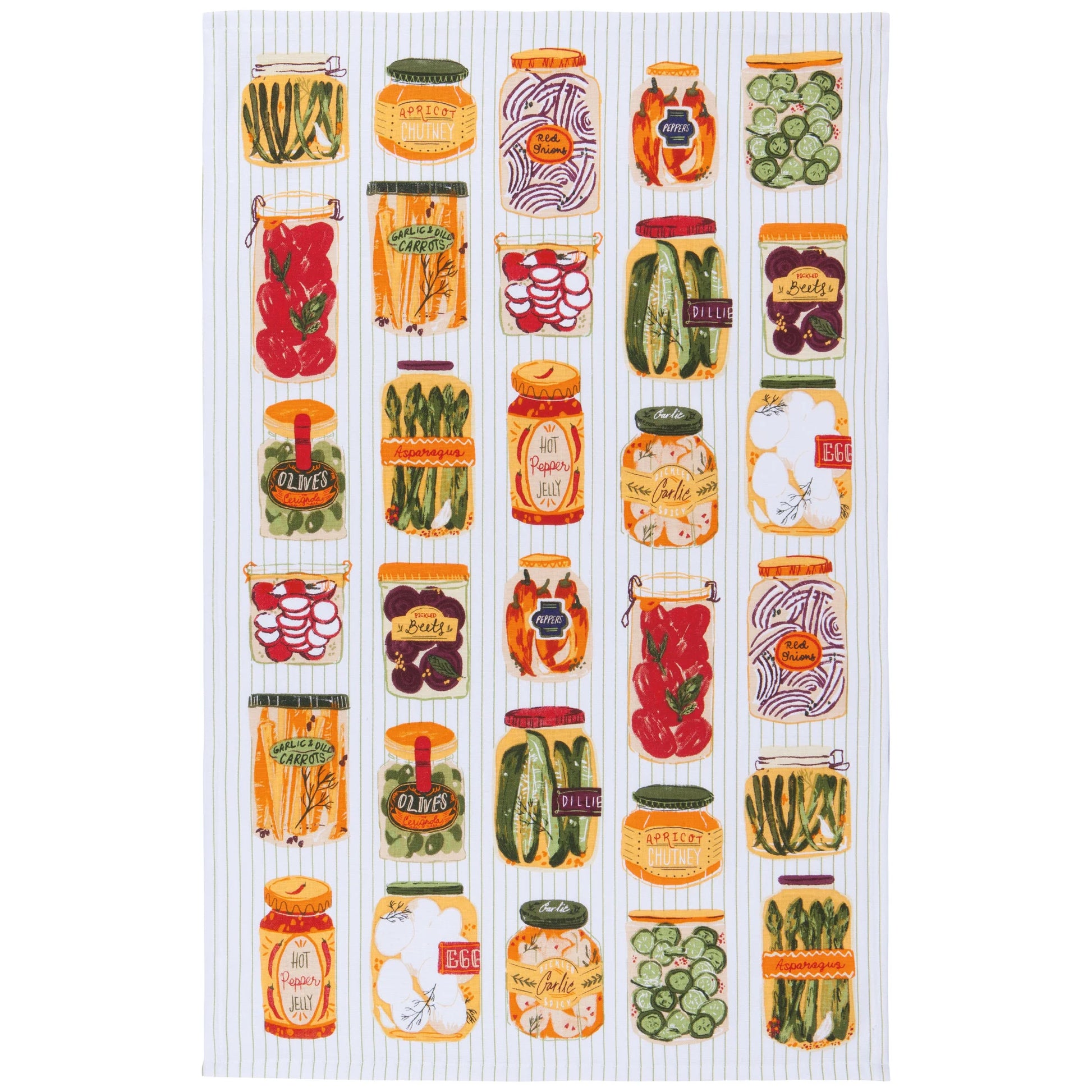 Pickling Printed Cotton Dishtowels Set of 2