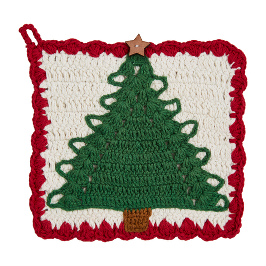 Tree Crochet Pot Holder