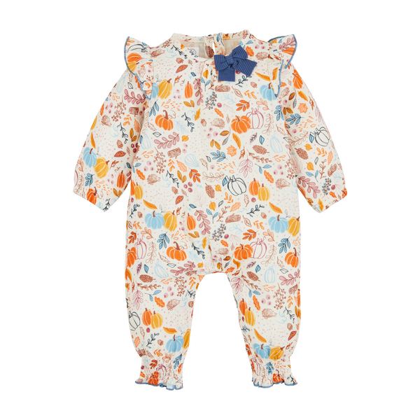 Pumpkin Floral Baby Bodysuit