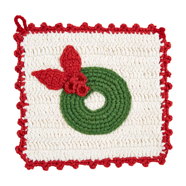 Wreath Crochet Pot Holder